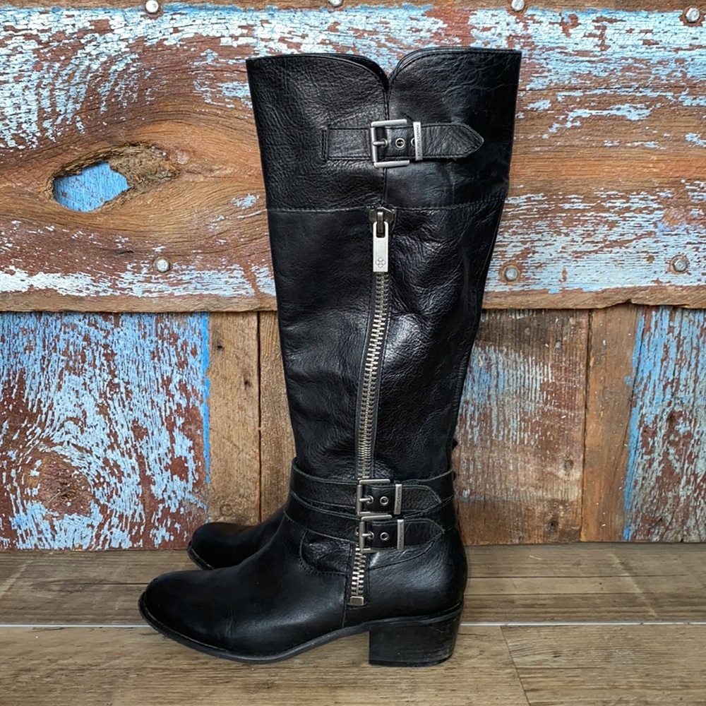 Arturo Chiang Benni Black Leather Boots - Picture 6 of 13